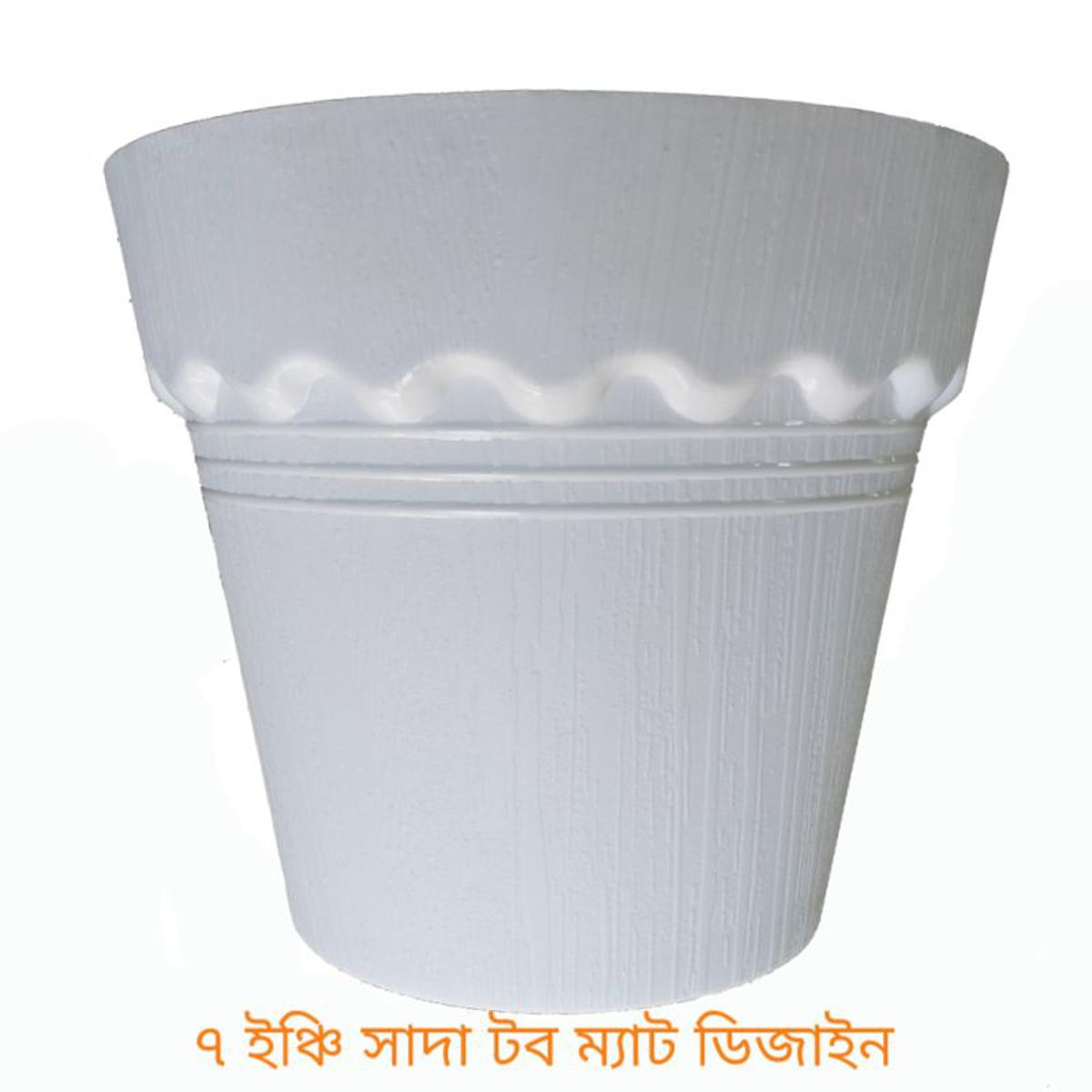 Picture of Planter white pot deco 7 inch 02 pieces