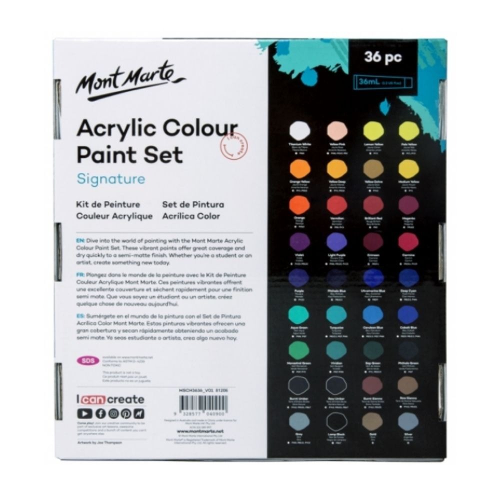 Buy mont-marte-signature-paint-set-acrylic-paint-36pc-x-36ml-tubes at Best Prices in Bangladesh