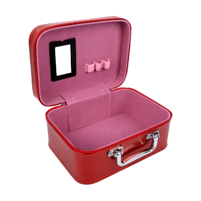 Buy Big Square Makeup Box Travel Friendly Makeup Organizer Red 