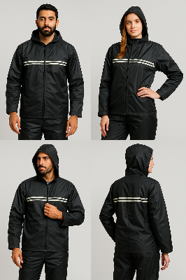 Picture of BMW Unisex Raincoat for Rain and Wind Heat Sealing stich 