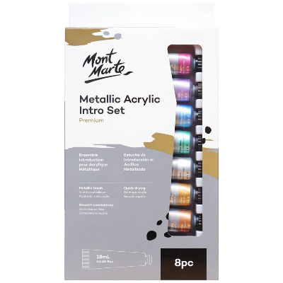 Buy Mont Marte Metallic Acrylic Intro Set 8pc*18ml at Best Prices in Bangladesh