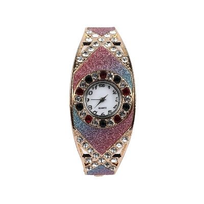 Buy Women Girls Rhinestone Floral Bracelet Wristwatch Fashion 