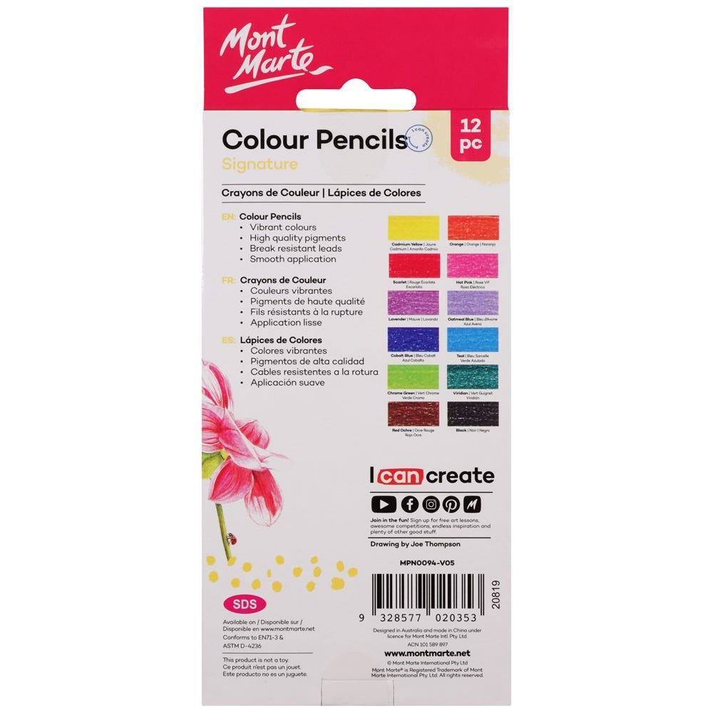 Buy Mont Marte Color Pencils 12pc at Best Prices in Bangladesh