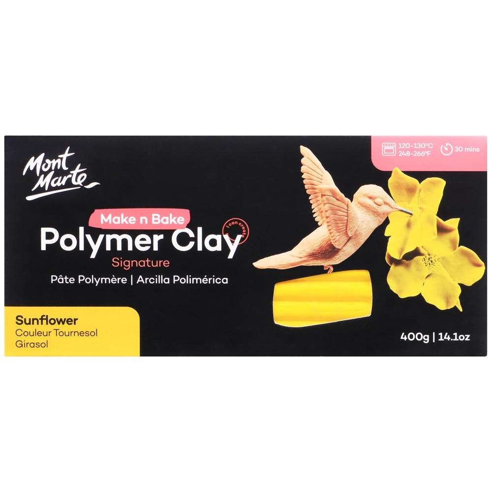 Buy Mont Marte Make n Bake Polymer Clay 400g-Sunflower at Best Prices in Bangladesh