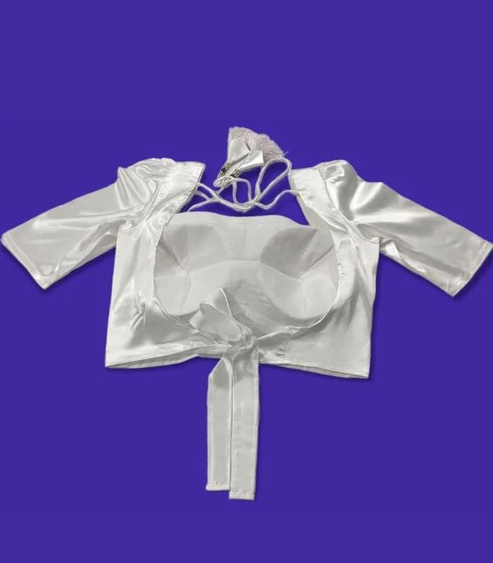 Picture of Two Quarter White Blouse For Women