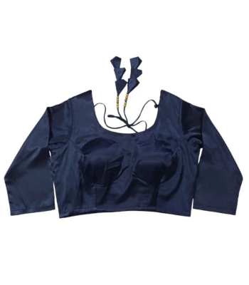 Picture of Three Quarter Navy Blue Blouse For Women