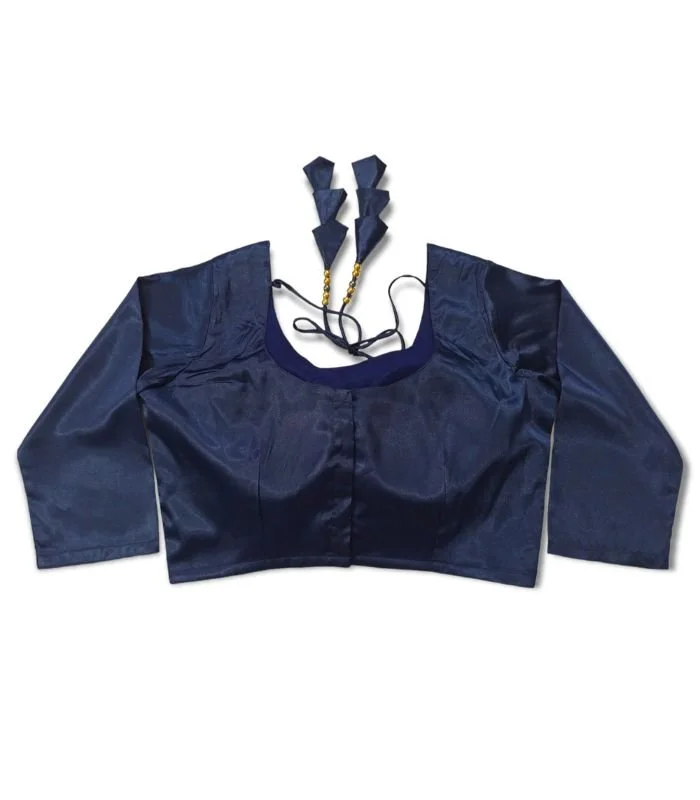 Picture of Three Quarter Navy Blue Blouse For Women