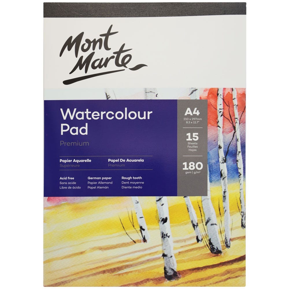 Buy Mont Marte Watercolor Pad German Paper A4 180gsm A4 at Best Prices in Bangladesh