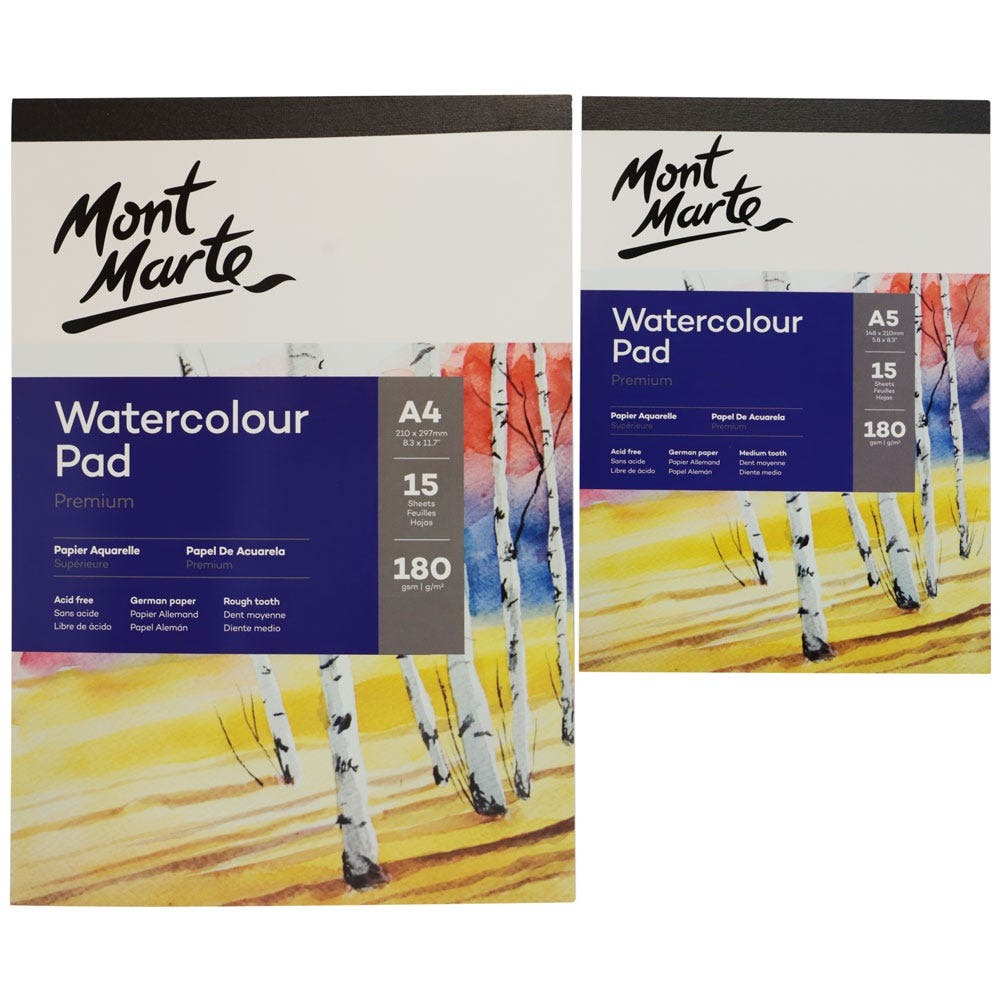 Buy Mont Marte Watercolor Pad German Paper A4 180gsm A4 at Best Prices in Bangladesh