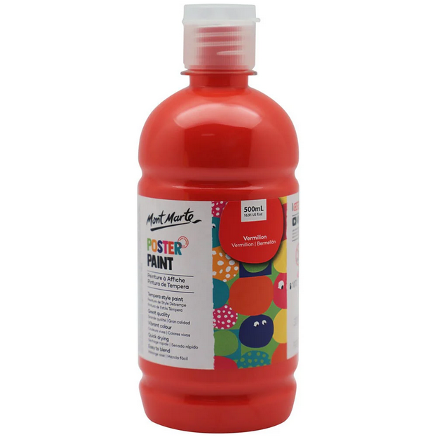 Buy Mont Marte Poster Paint 500ml (16.91 US fl.oz) - Vermilion at Best Prices in Bangladesh