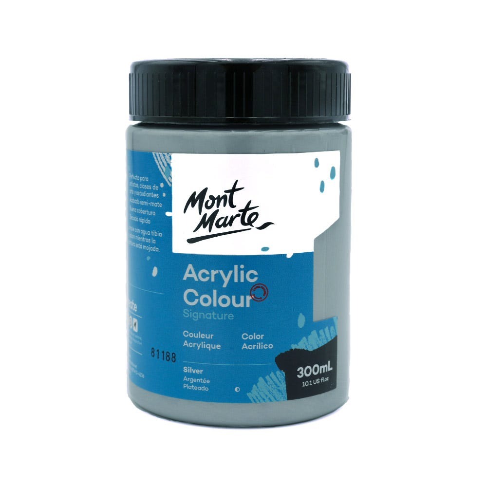 Buy Mont Marte Acrylic Colour Paint 300ml -Silver at Best Prices in Bangladesh