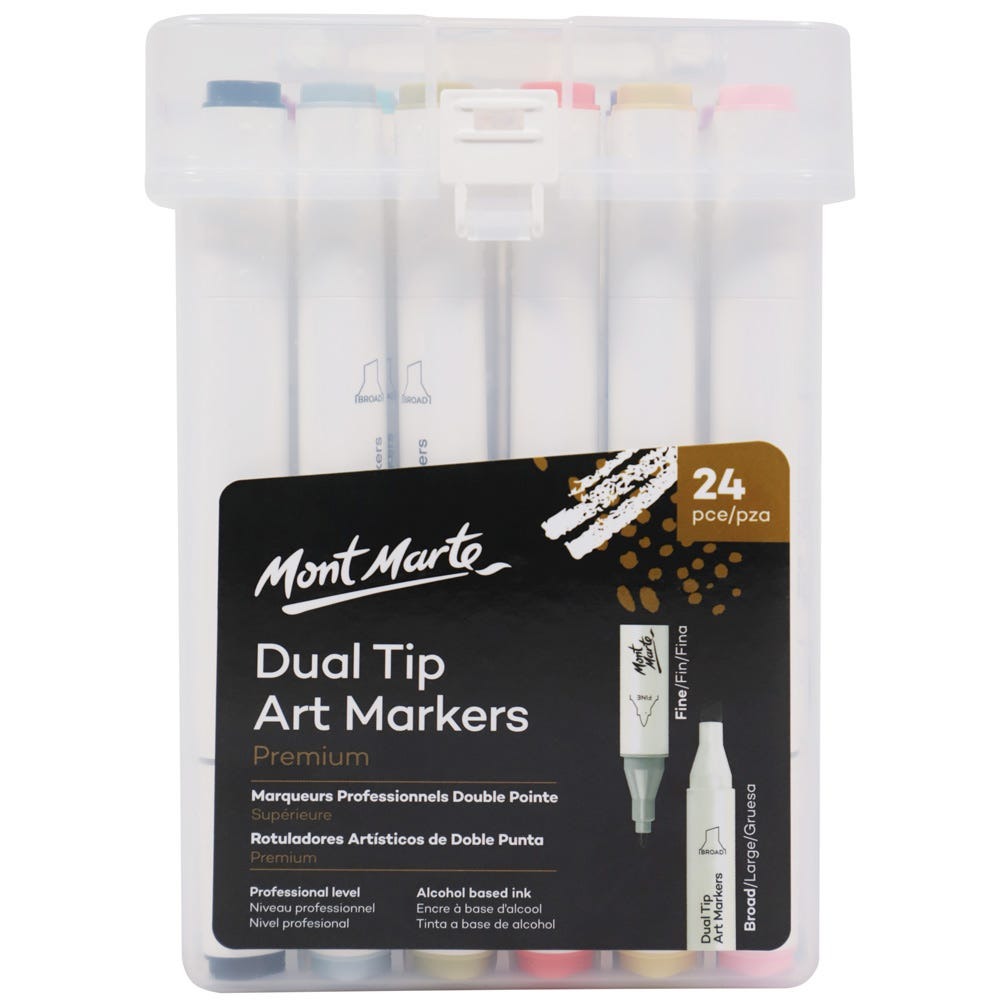 Buy Mont Marte Dual Tip Alcohol Art Markers 24pc in Case at Best Prices in Bangladesh