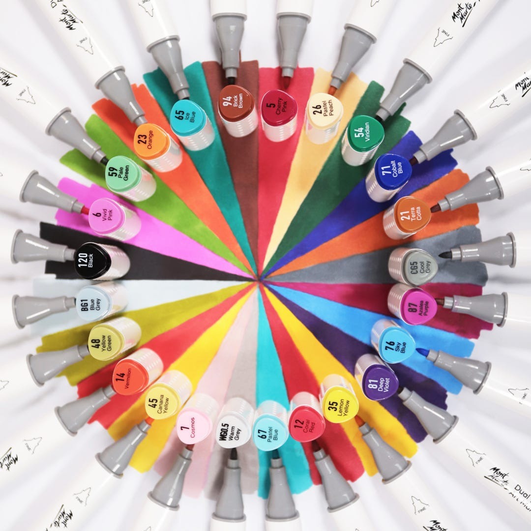 Buy Mont Marte Dual Tip Alcohol Art Markers 24pc in Case at Best Prices in Bangladesh