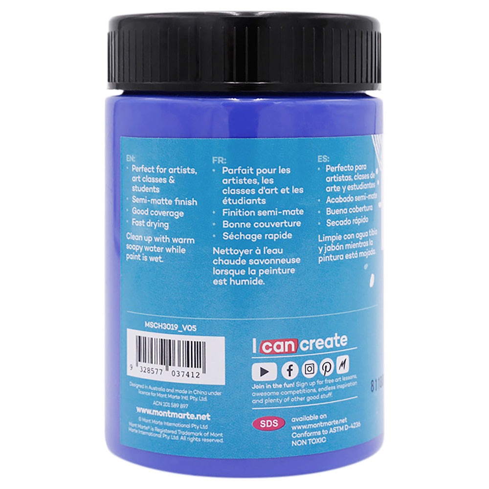 Buy Mont Marte Acrylic Colour Paint 300ml - Ultramarine Blue at Best Prices in Bangladesh
