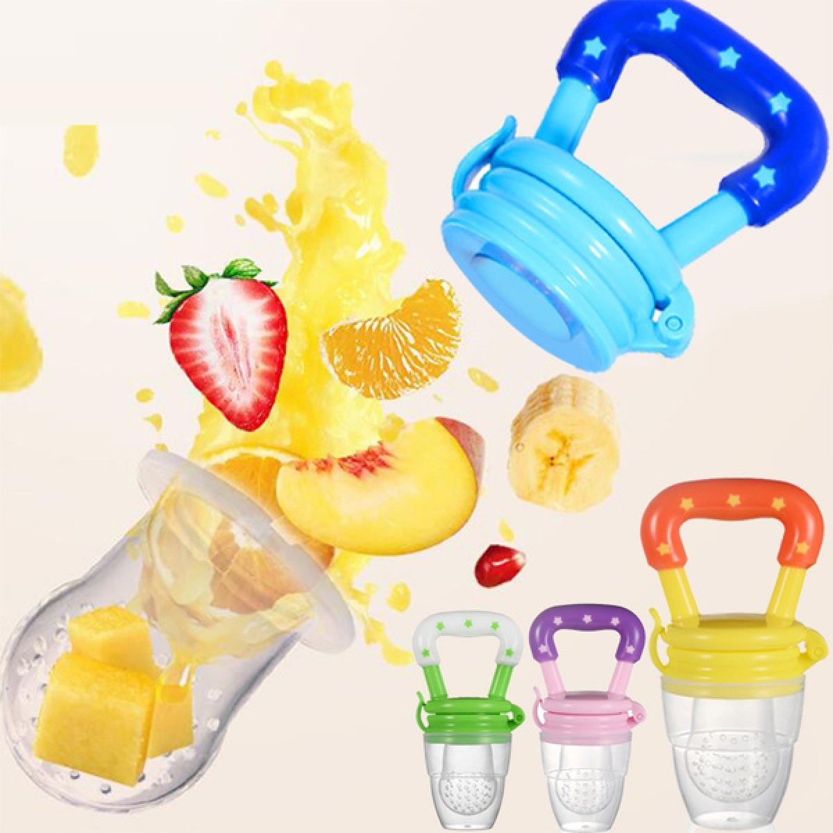 Picture of Kids Food Feeder Soother Teether for Eating Fresh Fruit Vegetables Meat [Multicolor]
