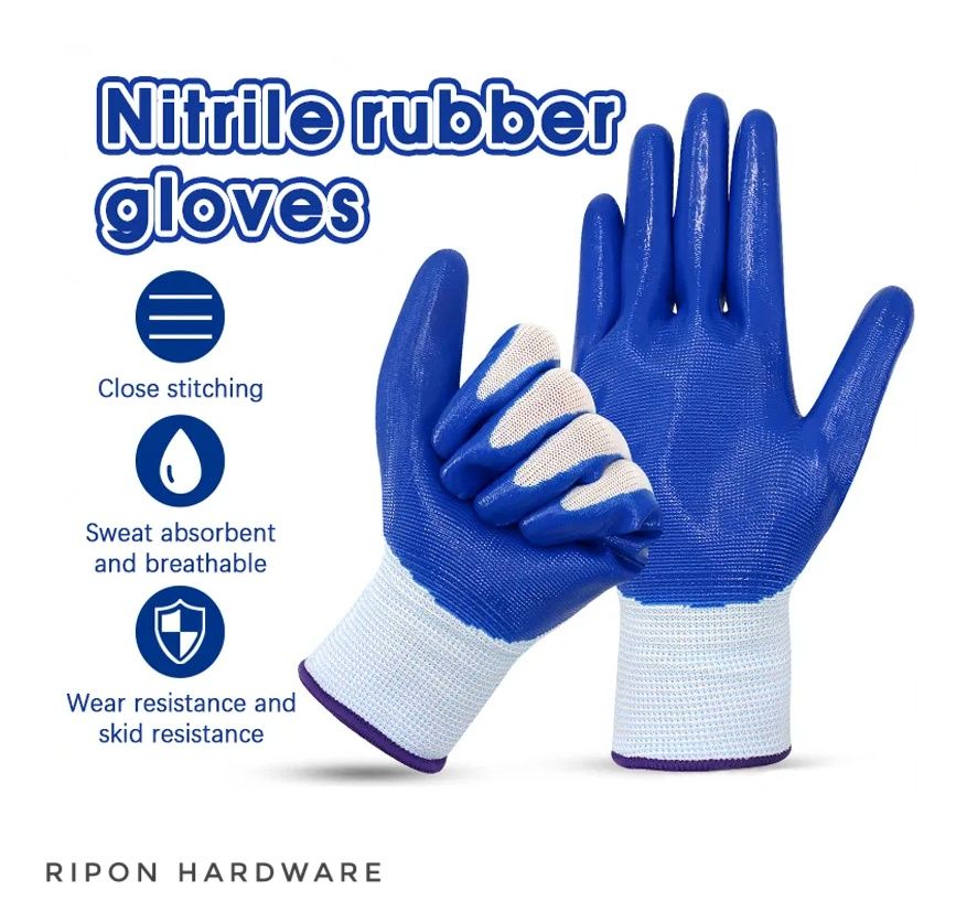 Picture of Nylon Rubber Coated Hand Gloves For Hand 1 Pair