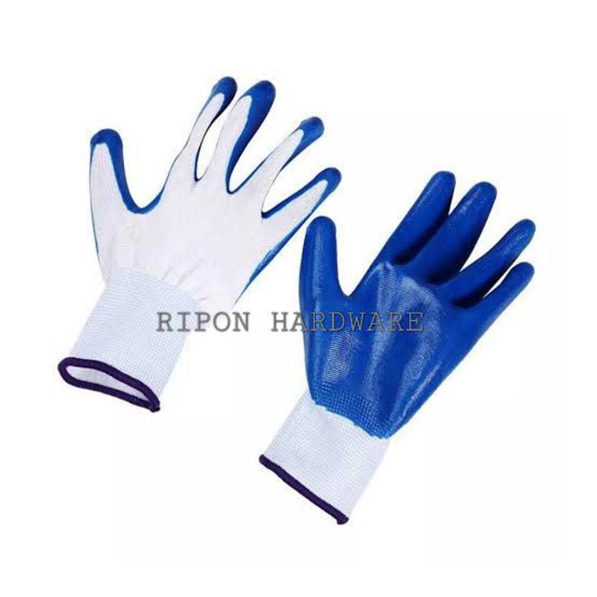 Picture of Nylon Rubber Coated Safety Hand Gloves