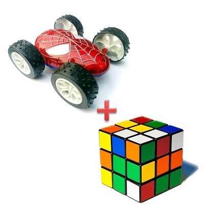 Picture of puzzle And Spiderman Friction Car