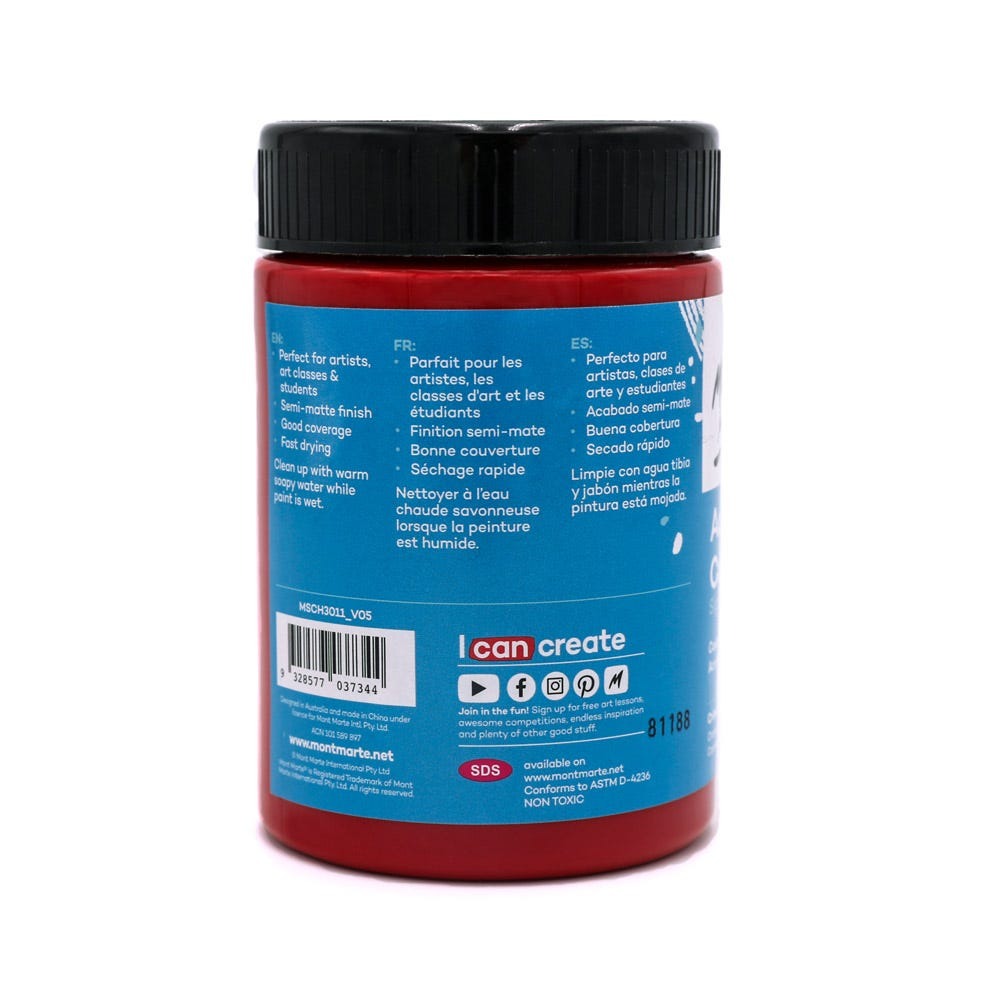 Buy Mont Marte Acrylic Color Paint 300ml-Crimson  at Best Prices in Bangladesh