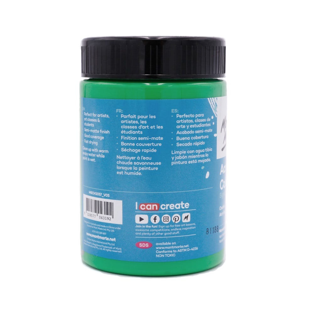 Buy Mont Marte Acrylic Color Paint 300ml-Monastral Green at Best Prices in Bangladesh