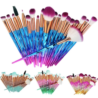 Picture of Unicorn Dimond curt Professional Colorful Makeup Brush Set of 20 Brushes
