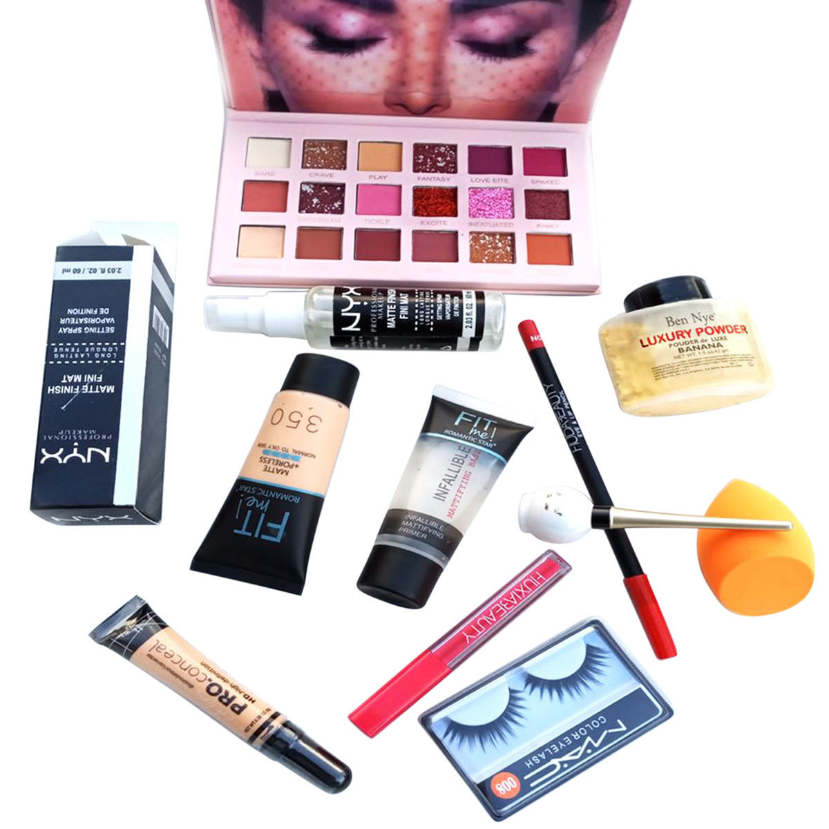 Picture of Makeup combo 11 IN 1 Full Makeup Coverage - Brush