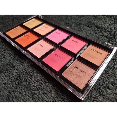 Picture of Chanlanya 10 Colors Blush, Highlighter, Contour and Bronzer Palette - high lighter