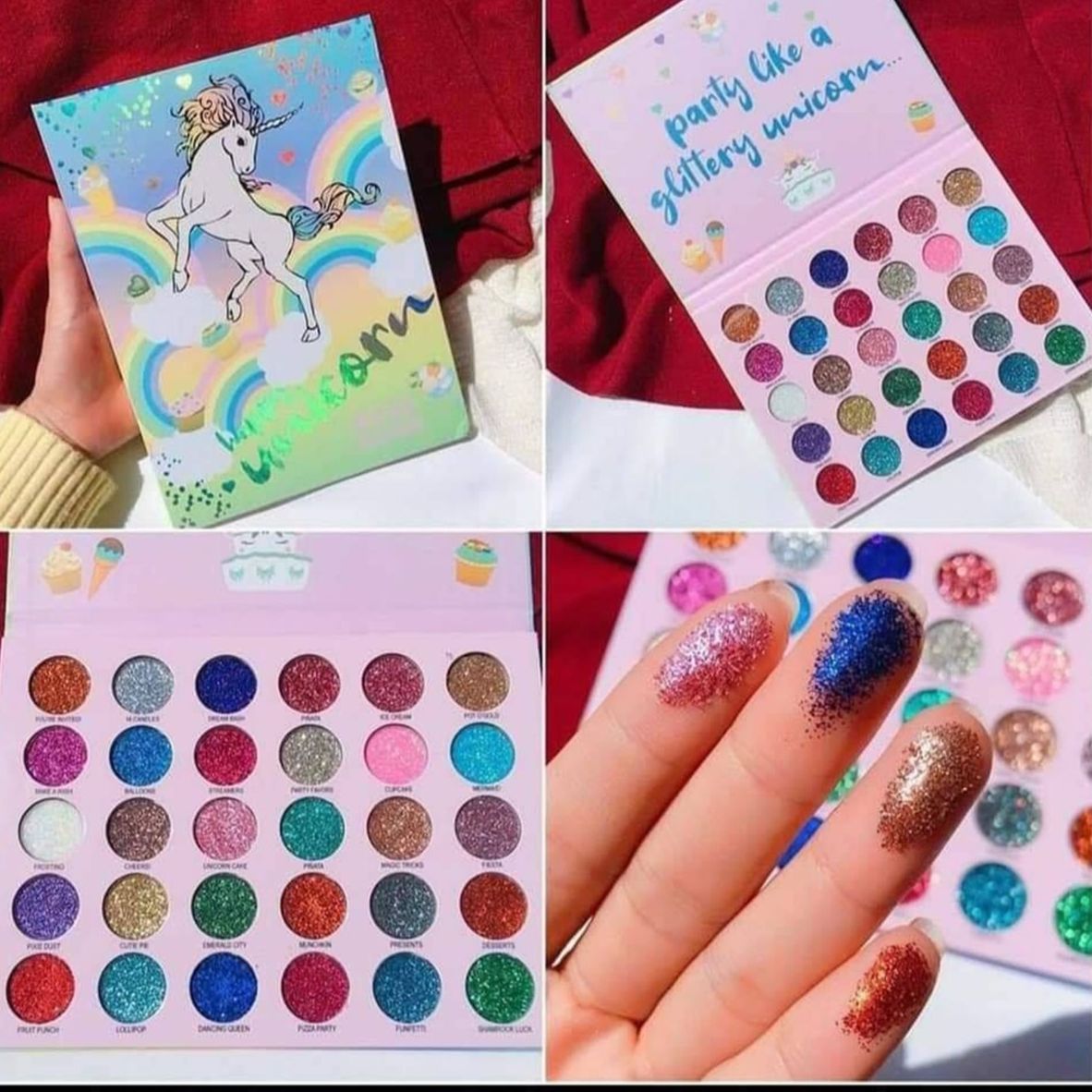 Picture of Ultra Glittery Waterproof Eyeshadow Palette of 30 different color