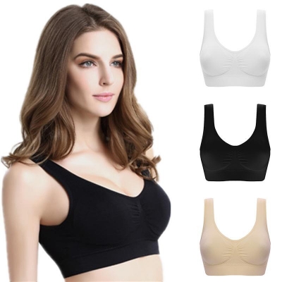 Picture of Pack of 3 Multi-Color Sports Bra for Women