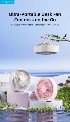 Buy  Vyvylabs D04 Mini Portable Desktop Fan (with LED light)  Best Price In Bangladesh