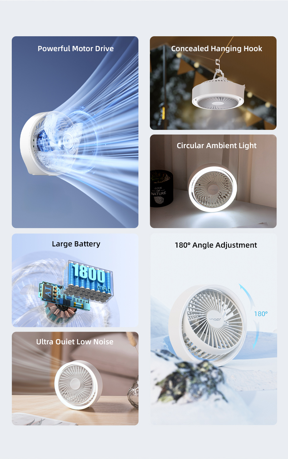 Buy Vyvylabs D04 Mini Portable Desktop Fan (with LED light) Best Price In Bangladesh	