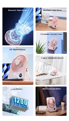 Buy Vyvylabs D11 Mini Foldable Desktop Fan 1200mAh Best Price In Bangladesh	