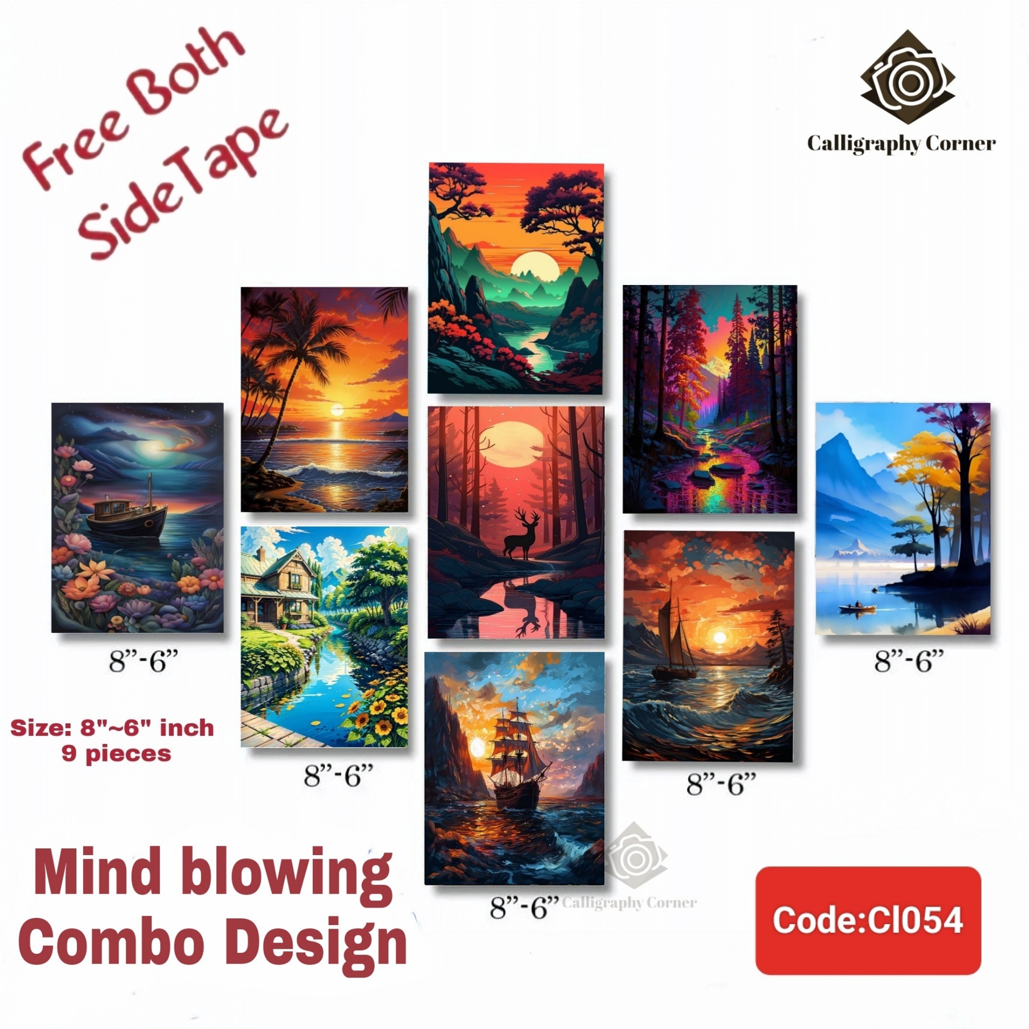 Picture of 9 pcs Most Unique Combo Wallboard set for Home Decoration