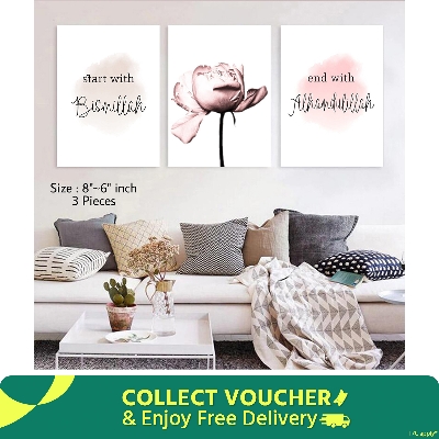 Picture of Home Decoration 3pcs Arabic Calligraphy Wallboard Decoration home decoration item