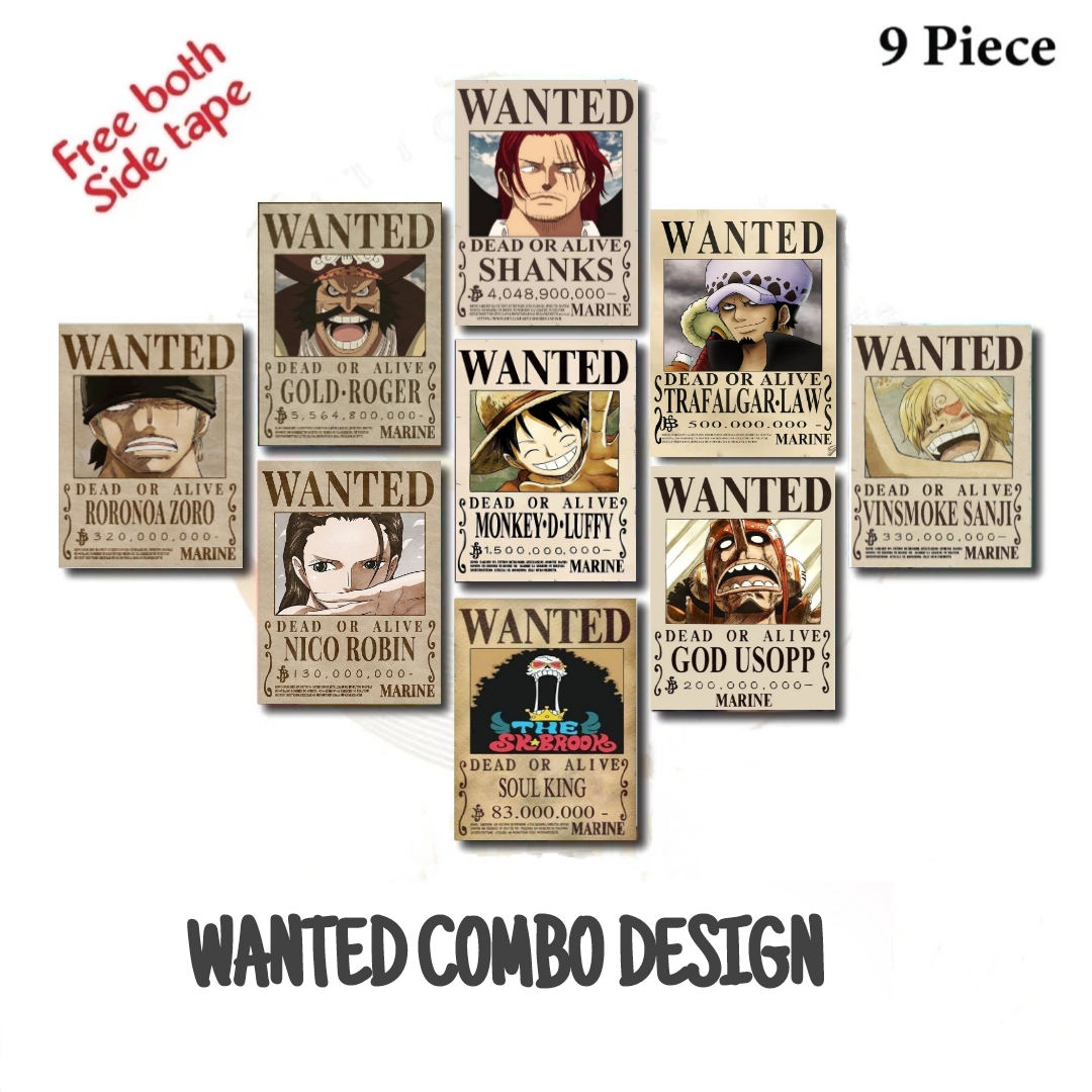 Picture of 9 pcs Wanted Combo Wallboard set for Home Decoration. Wall Decoration for Home