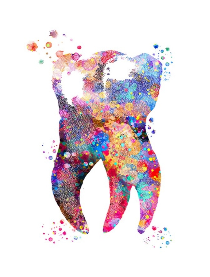 Picture of 3 pcs Tooth Art Tooth Fairy Canvas Wallboard set for Home Decoration. Wall Decoration for Home and Office