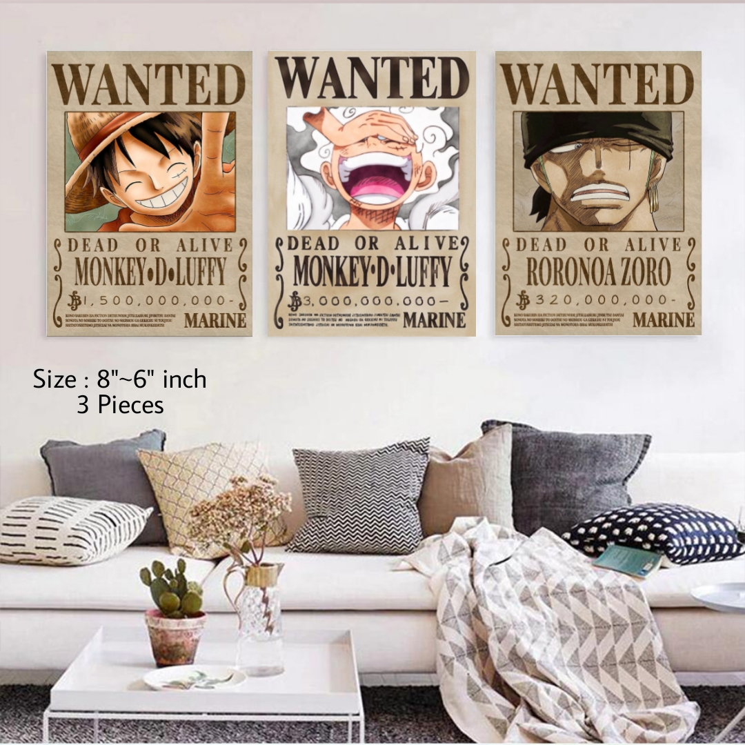 Picture of 3 pcs Wanted Wallboard set for Home Decoration. Wall Decoration for Home and Office
