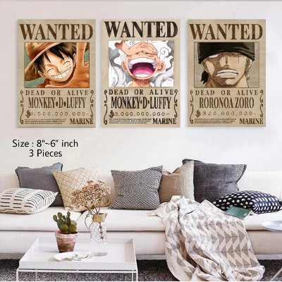 Picture of 3 pcs Wanted Wallboard set for Home Decoration. Wall Decoration for Home and Office