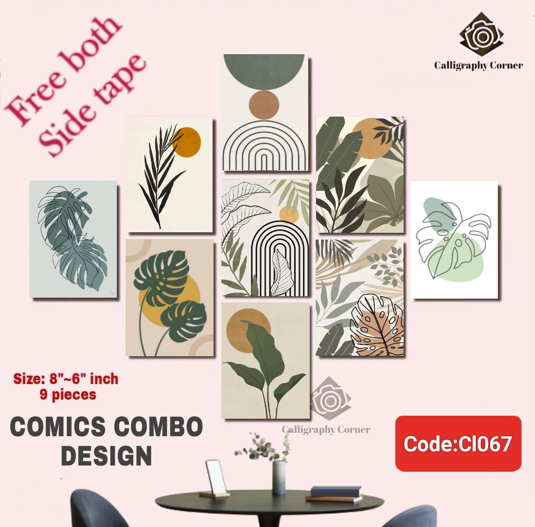 Picture of 9 pcs Most Unique Combo Wallboard set for Home Decoration. Wall Decoration Set for Home