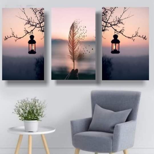 Picture of 3 pcs Most Unique Combo Wallmate set for Home Decoration. Wall Decoration for Home and Office