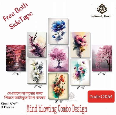 Picture of 9 pcs Most Unique Combo Wallmate set for Home Decoration. Wall Decoration for Home and Office