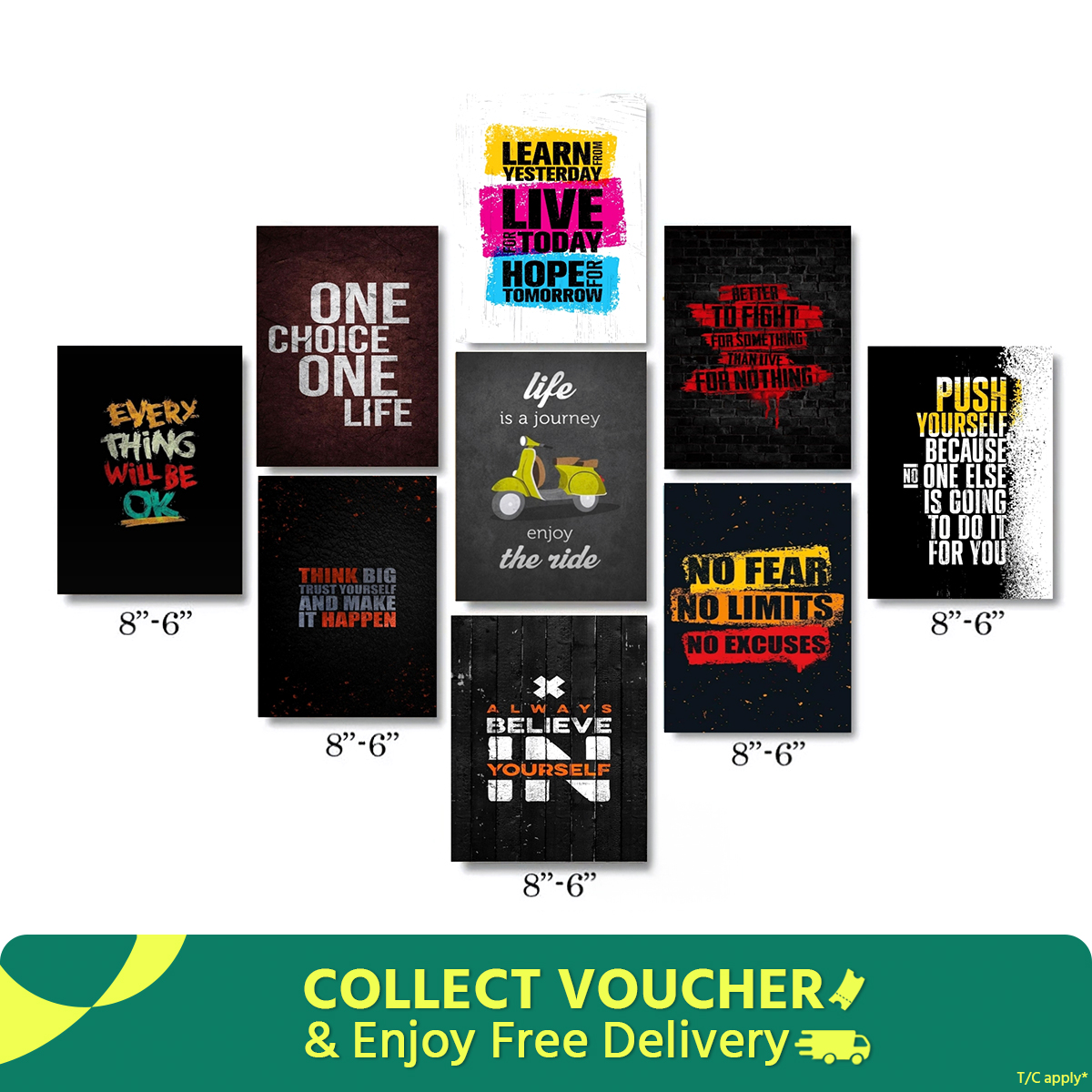 Picture of 9 pcs Most Unique Combo Wallmate set for Home Decoration. Wall Decoration for Home