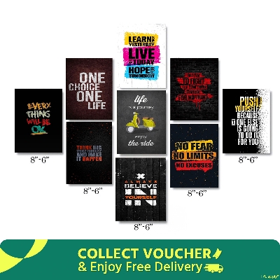 Picture of 9 pcs Most Unique Combo Wallmate set for Home Decoration. Wall Decoration for Home