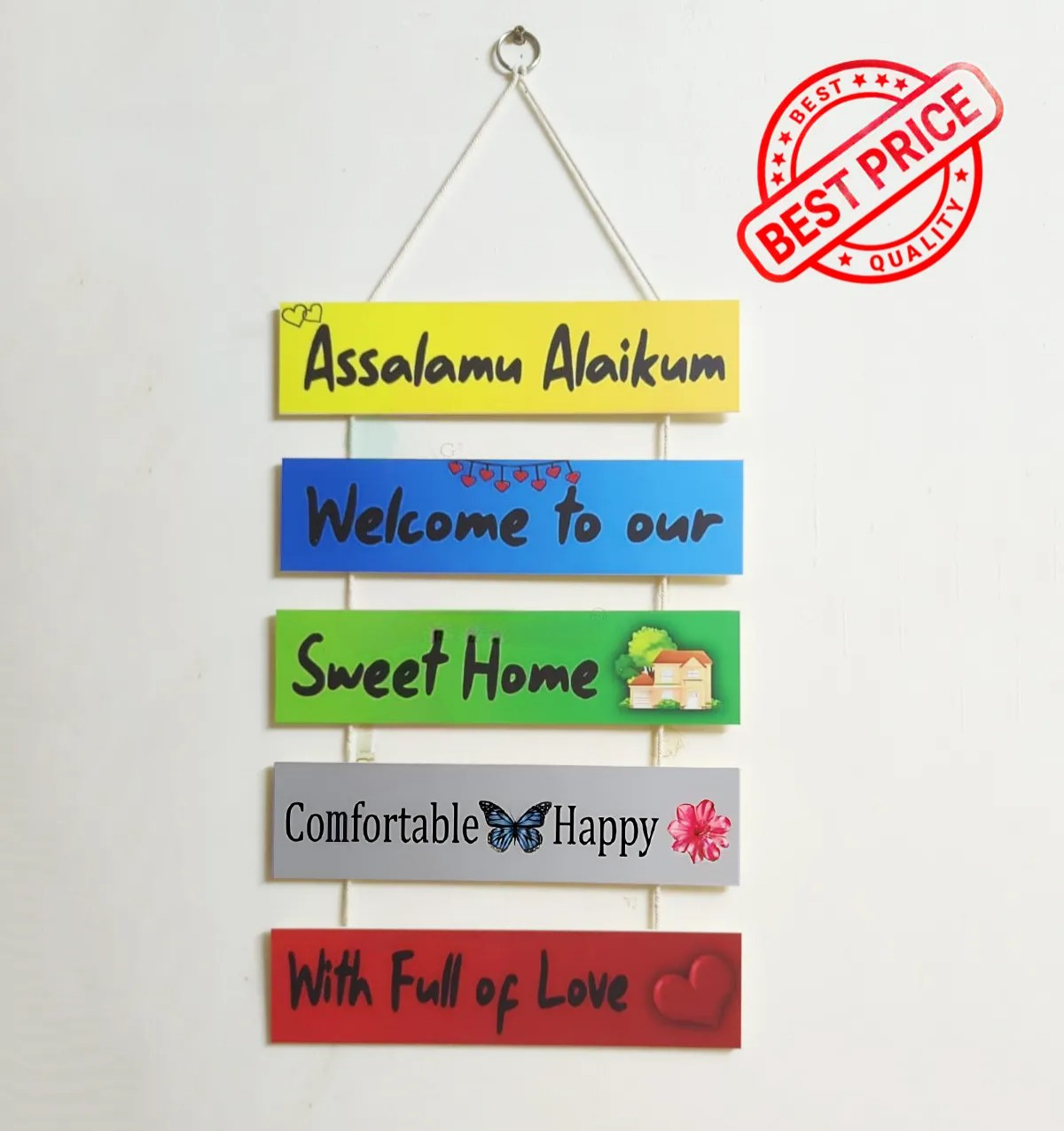 Picture of 5 wall hanging wall decor gift item 3 inch x 12 inch wall hangings