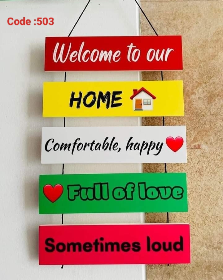 Picture of 5 wall hanging wall decor gift item 3 inch x 12 inch wall hangings