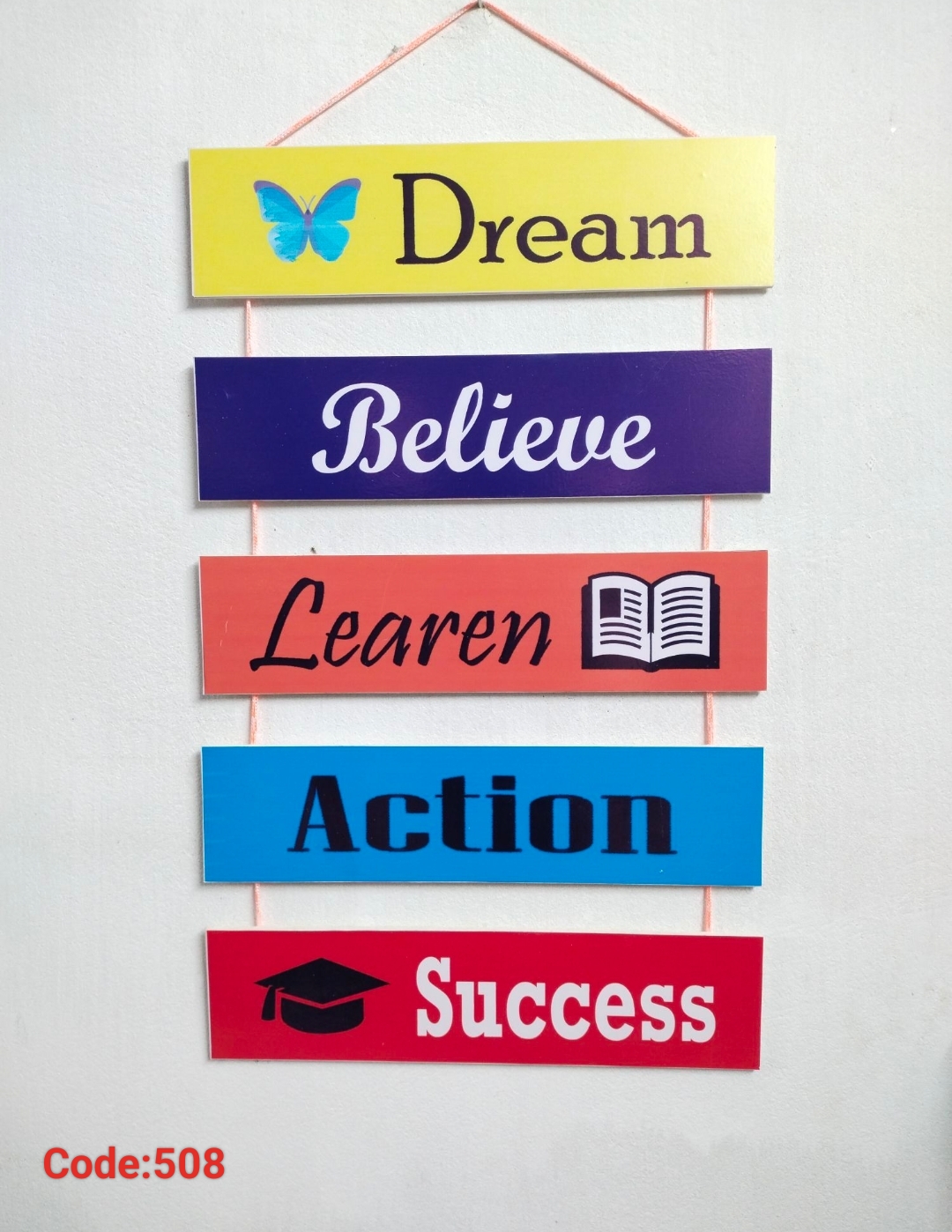 Picture of 5 wall hanging wall decor gift item 3 inch x 12 inch wall hangings