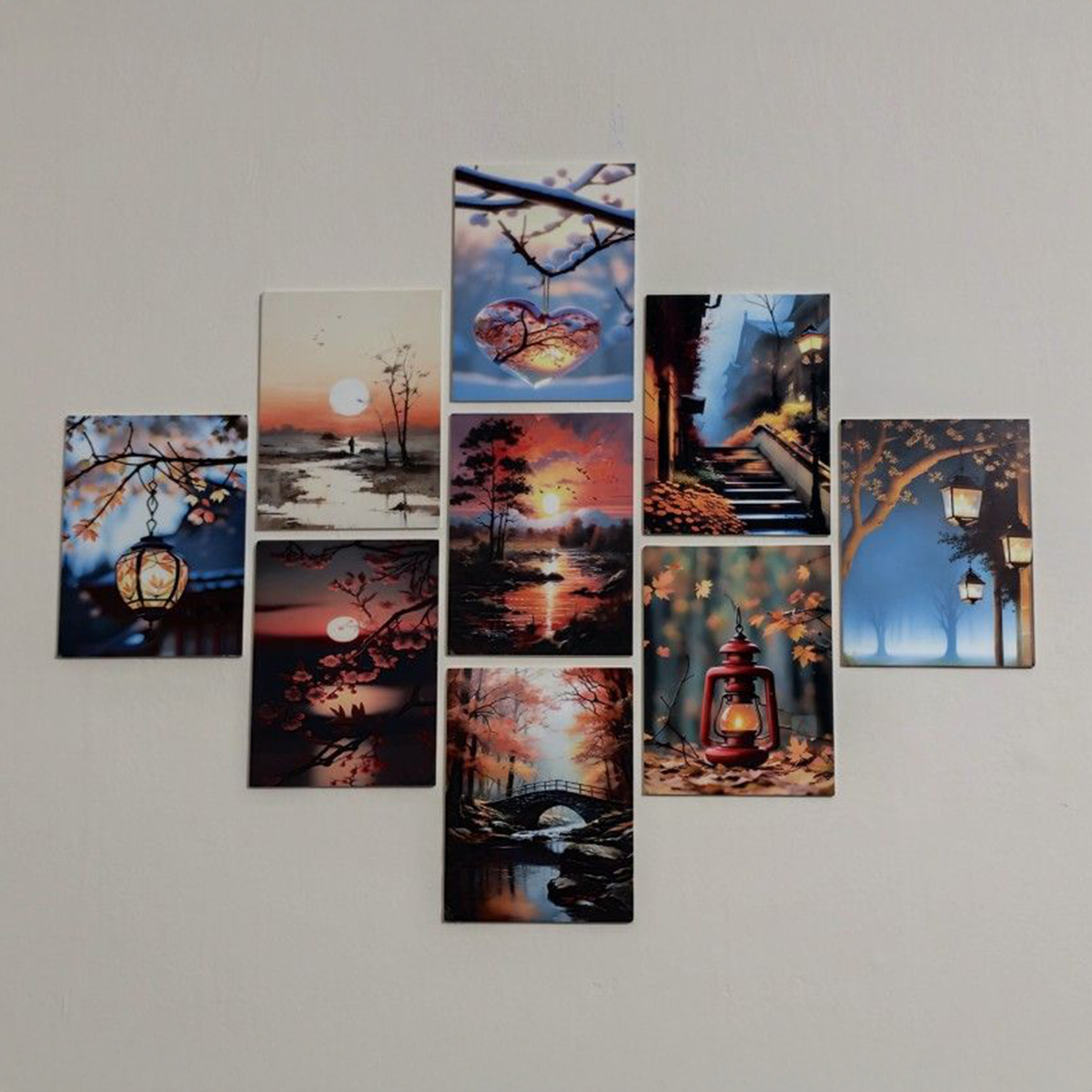 Picture of Wall decoration 9pcs Unique Design wallmate Home Decoration poster on PVC Combo Set
