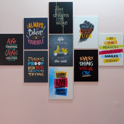 Picture of 9 pcs Most Unique Combo Wallmate set for Home Decoration. Wall Decoration for Home