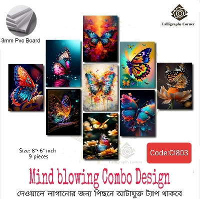 Picture of Wall decoration 2pcs Unique Design wallmate Home Decoration poster on PVC Combo Set