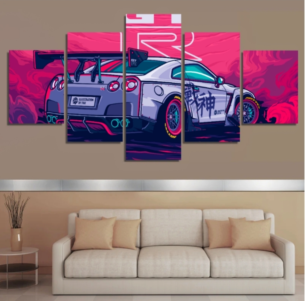 Picture of 5Pcs In 1 Set Wall Canvas Art Ready to Hang for Living Room or Bedroom Home Decoration On Wall Canvas Painting Wall